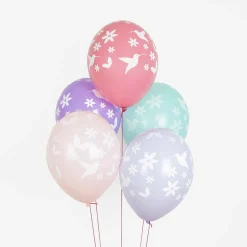 Luftballon Ø 30cm Blumen & Schmetterlinge 5 Stk.