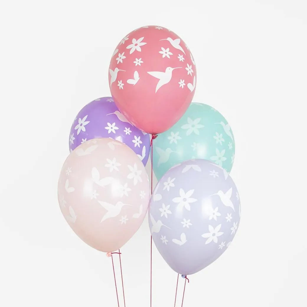 Luftballon Ø 30cm Blumen & Schmetterlinge 5 Stk.