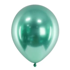 Luftballon Ø 30cm Chrom-Grün 10 Stk.