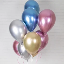 Luftballon Ø 30cm Chrom-Lila 10 Stk.
