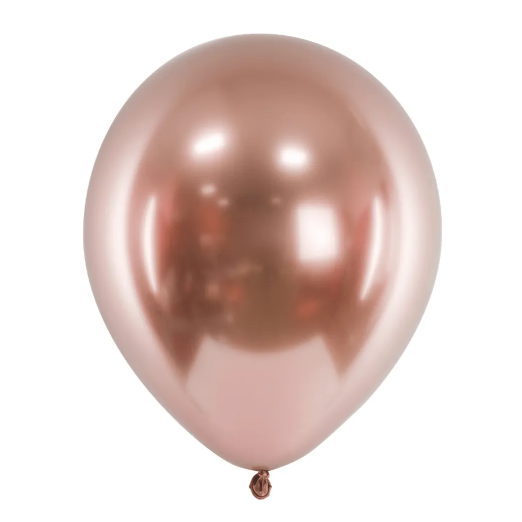 Luftballon Ø 30cm Chrom-Roségold 10 Stk.