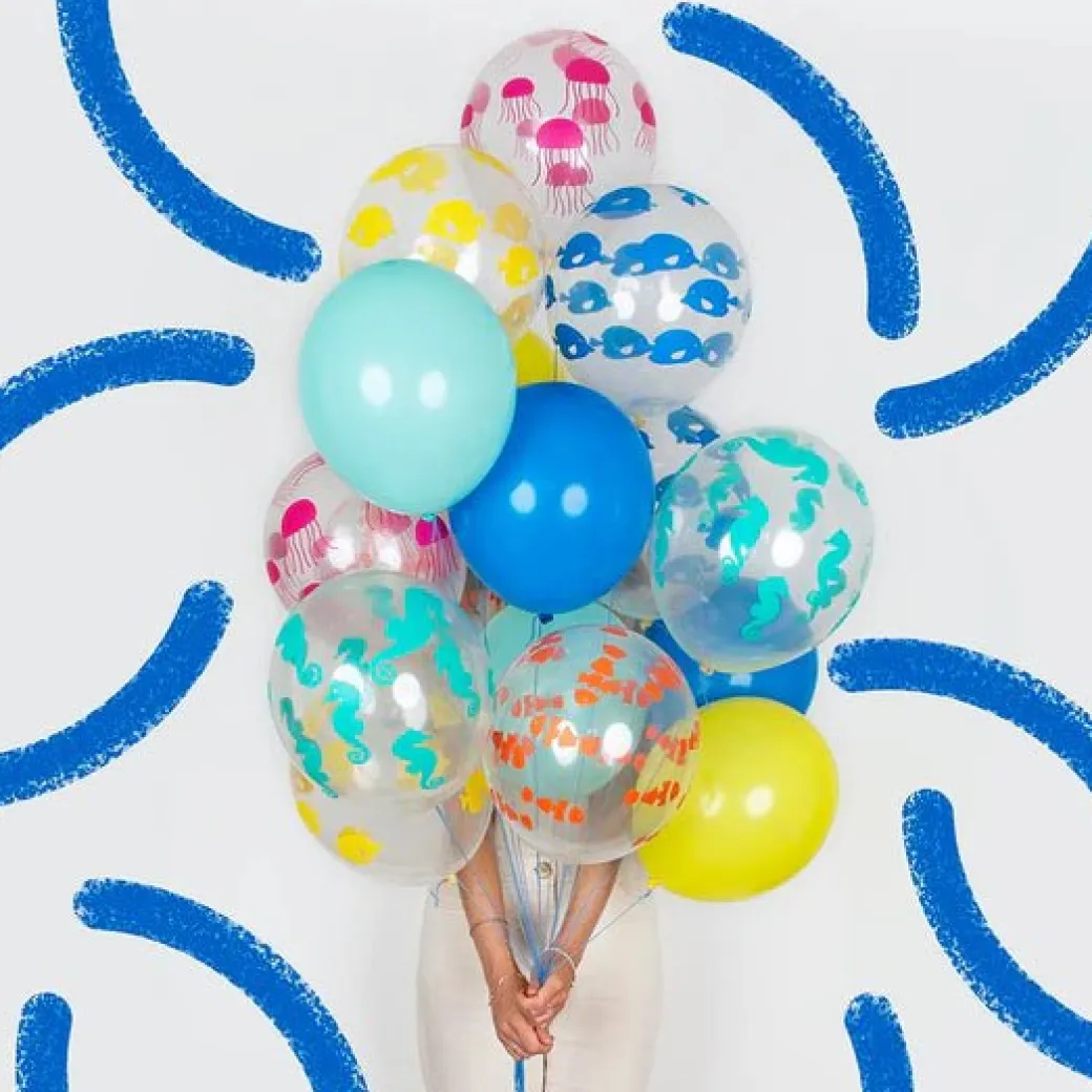 Luftballon Ø 30cm Fische Mix 5 Stk.