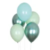 Luftballon Ø 30cm Grün Teal Mix 10 Stk.