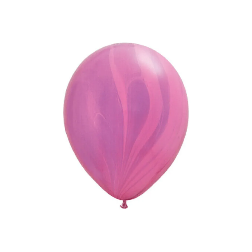 Luftballon Ø 30cm Marmor-Pink-Lila 10 Stk.