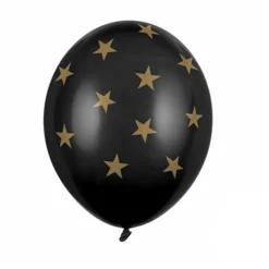 Luftballon Ø 30cm Schwarz mit Sternen 50 Stk.