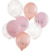 Luftballon Ø 30cm "She said yes" Rosa 8 Stk.