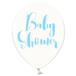 Luftballons Ø 30cm "Baby Shower" Hellblau 10 Stk.