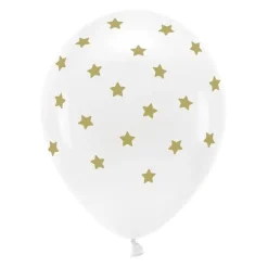 Luftballons Ø 30cm Weiß mit Sternen 50 Stk.