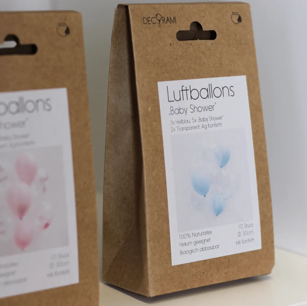 Luftballon-Set "Baby Shower" Blau 10 Stk.