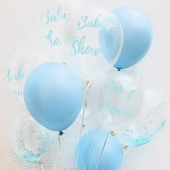 Luftballon-Set "Baby Shower" Blau 10 Stk.