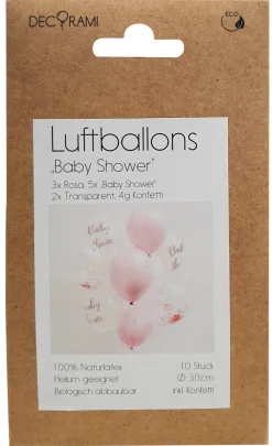 Luftballon-Set "Baby Shower" Rosa 10 Stk.
