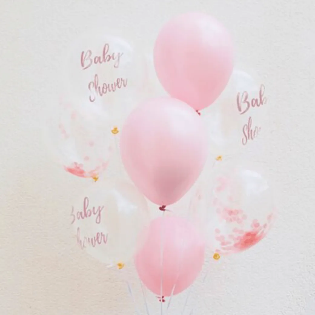 Luftballon-Set "Baby Shower" Rosa 10 Stk.