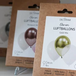 Luftballon-Set Chrom-Mix Gold 10 Stk.