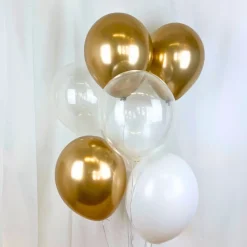 Luftballon-Set Chrom-Mix Gold 10 Stk.