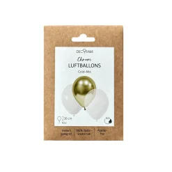 Luftballon-Set Chrom-Mix Gold 10 Stk.