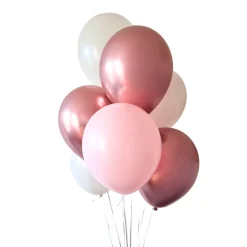 Luftballon-Set Chrom-Mix Roségold 10 Stk.