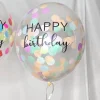 Luftballon-Set Konfetti Pastell "Happy Birthday" 5 Stk.
