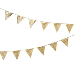 Luxuriöse Wimpel-Girlande Gold
