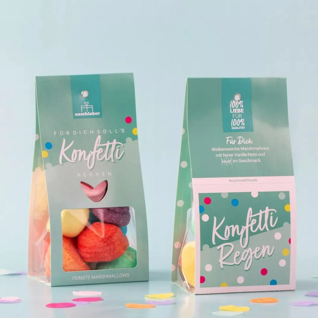 Marshmallow "Für Dich soll's Konfetti regnen"