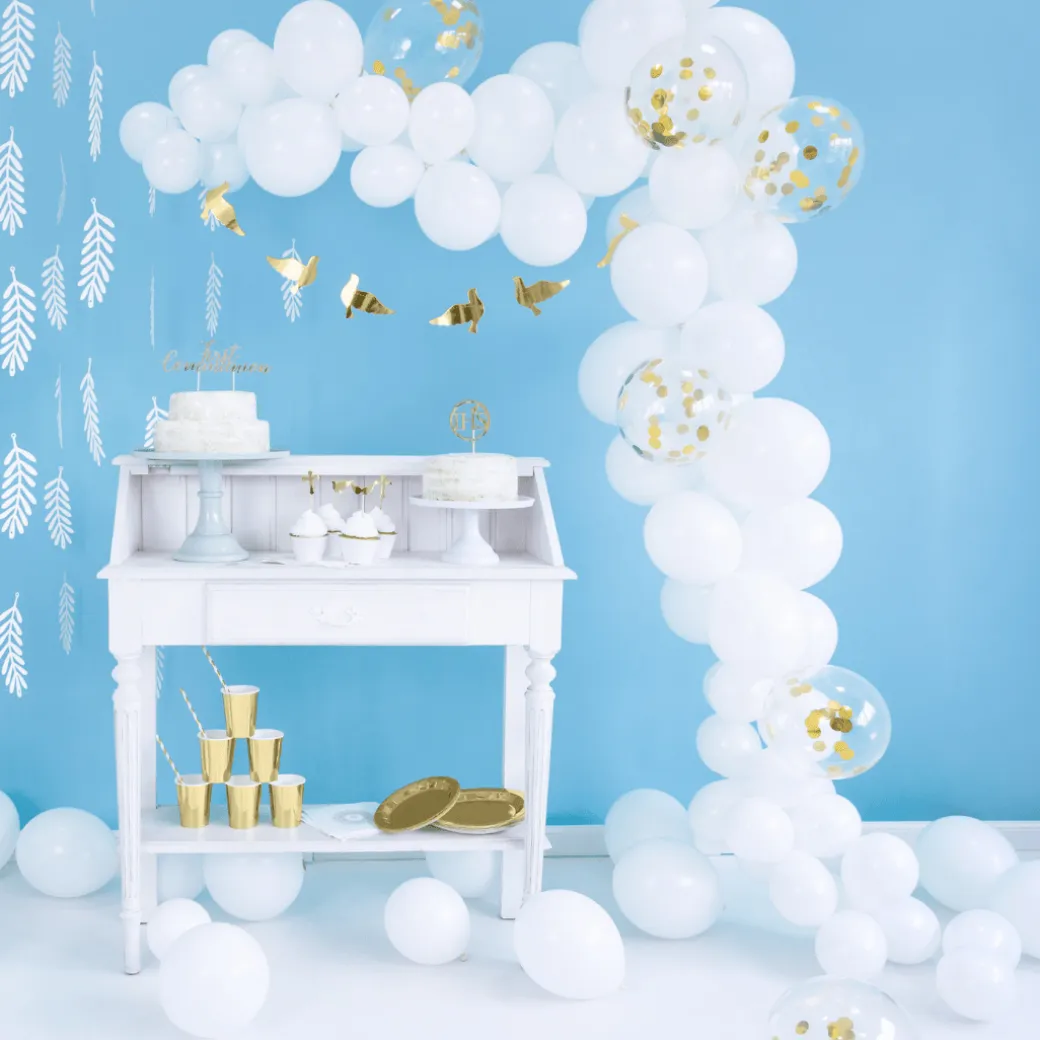 Mini Ballons Ø 12cm Pastell Weiß 100 Stk.
