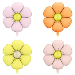 Mini Folienballon Blümchen 4 Stk.