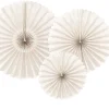 Papier-Fächer-Set (3 Stück) Creme
