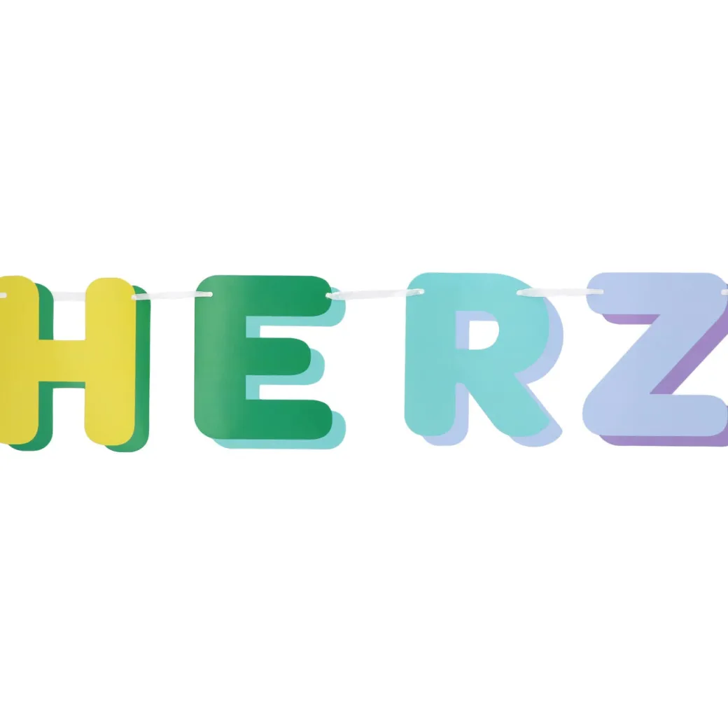 Papiergirlande "Herzlich Willkommen"