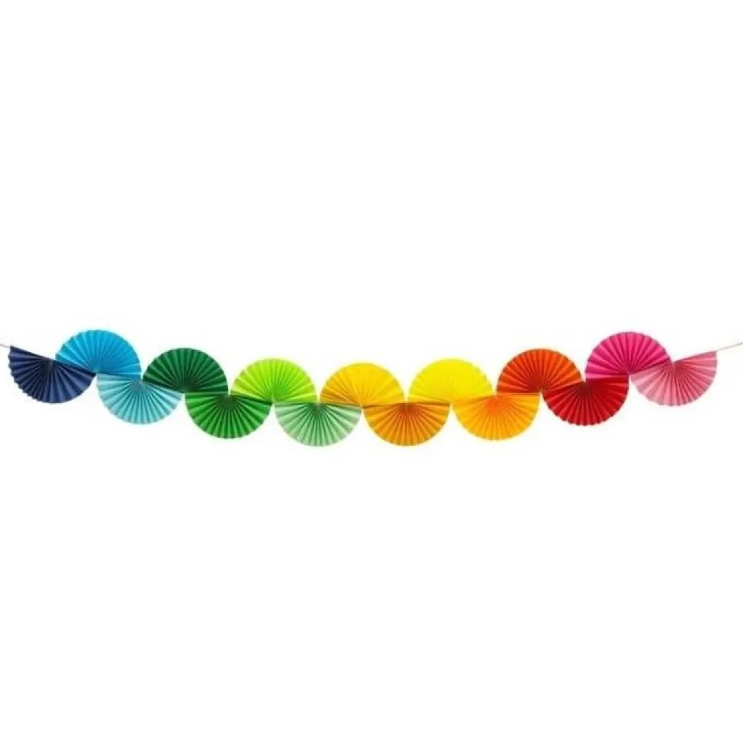 Papiergirlande Regenbogenfächer