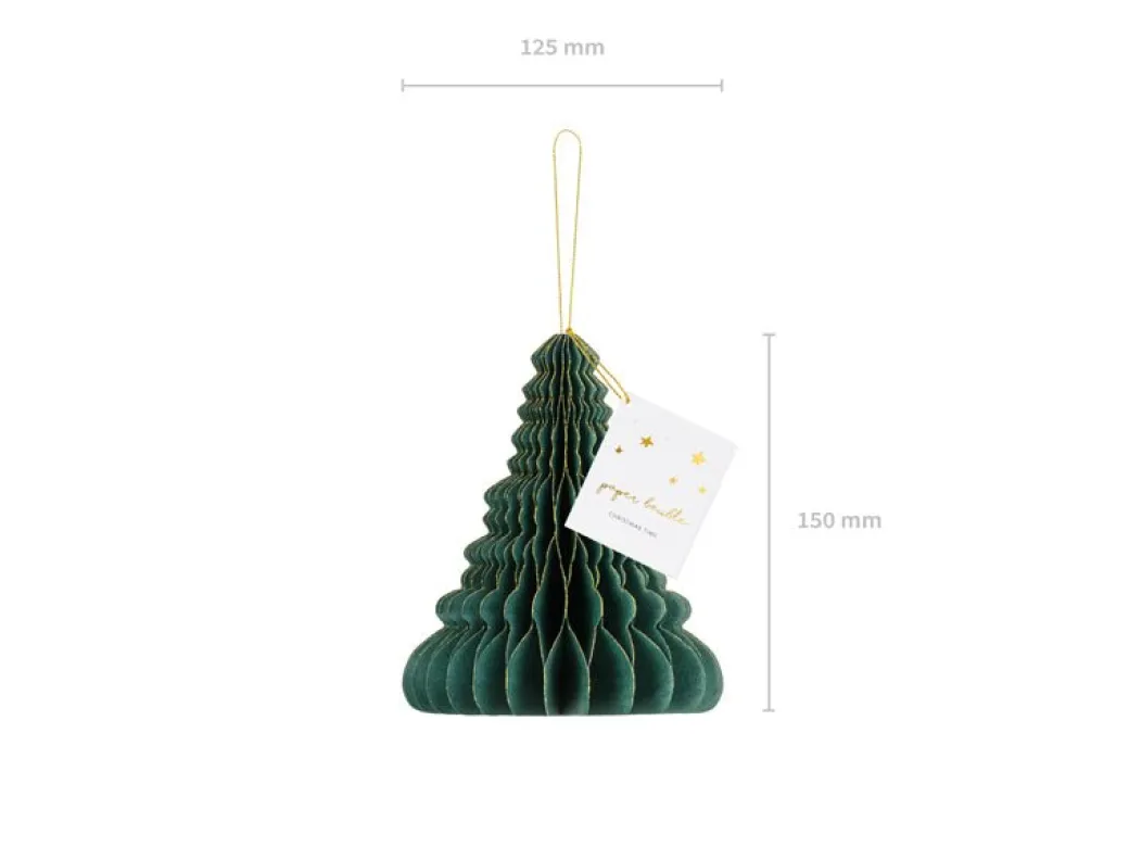 Papierwaben-Ornament Weihnachtsbaum 15cm