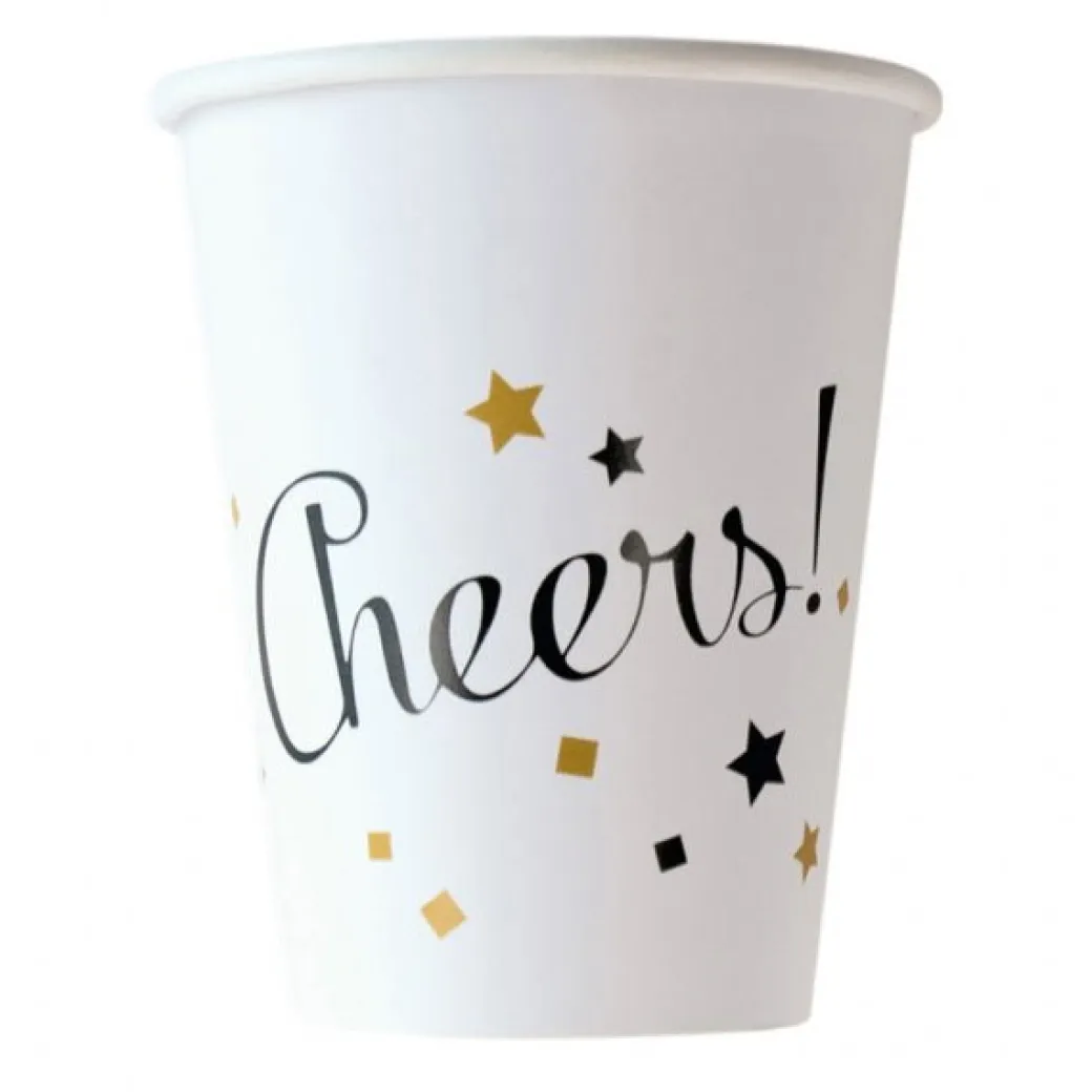 Pappbecher "Cheers" 8 Stk.