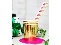 Pappbecher Einfarbig Gold 6 Stk.