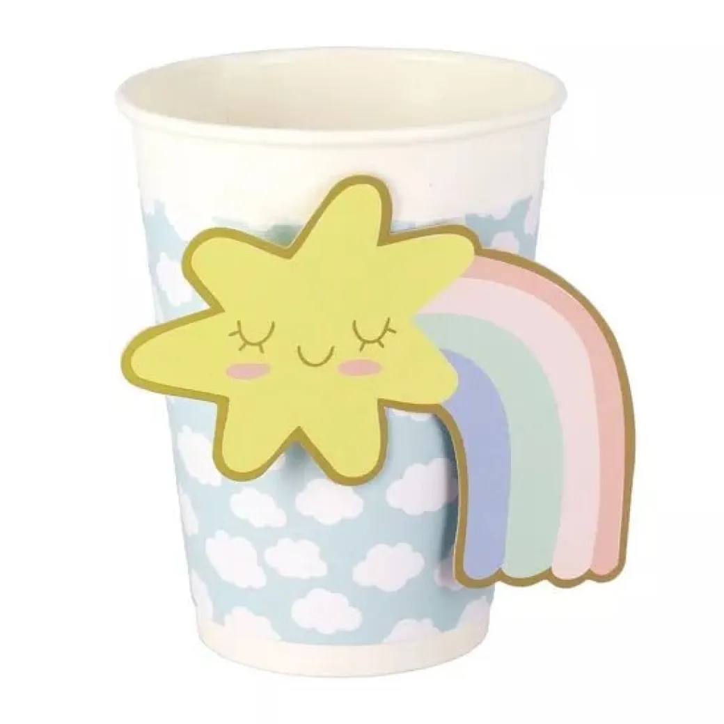 Pappbecher Einhorn Pastell 6 Stk.