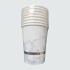 Pappbecher Marmor mit Gold 8 Stk.