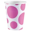 Pappbecher Punkte Rosa 8 Stk.