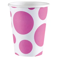 Pappbecher Punkte Rosa 8 Stk.