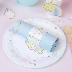Pappteller Einhorn Pastell 6 Stk.