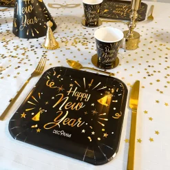 Pappteller "Happy New Year" Ø 23cm 6 Stk.