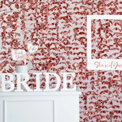 Partyvorhang Blüten Roségold