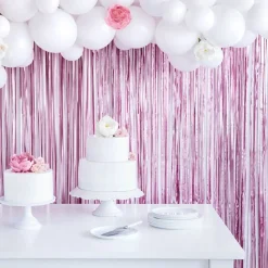 Partyvorhang lang Roségold Glitzer