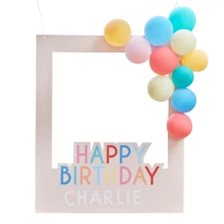 Personalisierbarer Fotorahmen mit buten Ballons