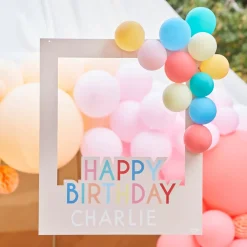 Personalisierbarer Fotorahmen mit buten Ballons