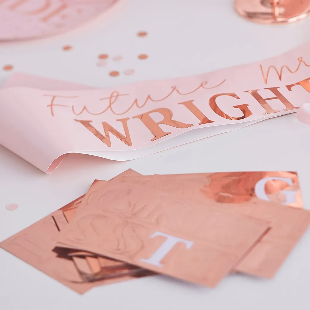 Personalisierbare Schärpe "Future Mrs" Roségold