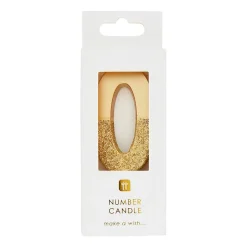 Premium-Geburtstagskerze Gold Glitzer