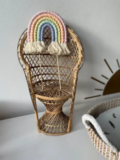Regenbogen Makramee Caketopper Bunt
