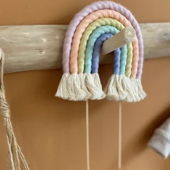 Regenbogen Makramee Caketopper Bunt