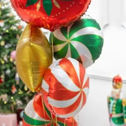 Rund-Folienballon Candy Rot