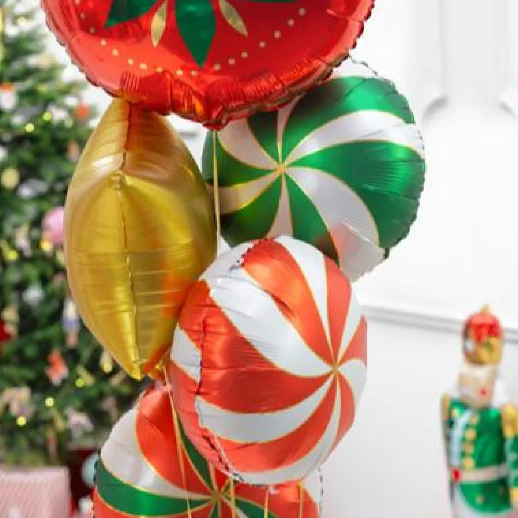 Rund-Folienballon Candy Rot