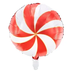 Rund-Folienballon Candy Rot