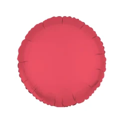 Rund-Folienballon Neon Rot