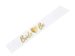 Schärpe "Bride To Be" Weiß